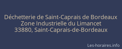 Déchetterie de Saint-Caprais de Bordeaux