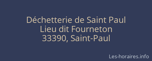 Déchetterie de Saint Paul