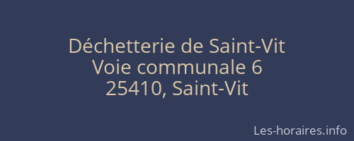 Déchetterie de Saint-Vit