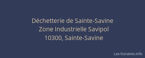 Déchetterie de Sainte-Savine