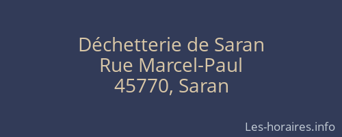 Déchetterie de Saran