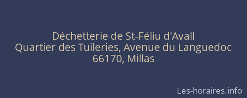 Déchetterie de St-Féliu d'Avall