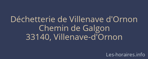 Déchetterie de Villenave d'Ornon