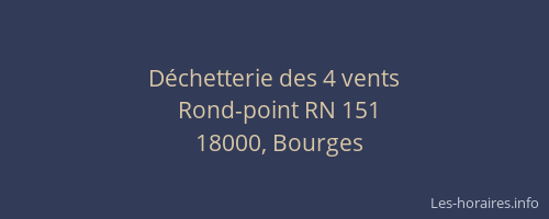 Déchetterie des 4 vents