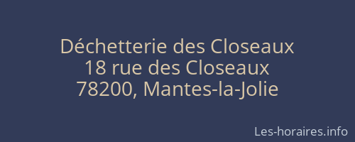 Déchetterie des Closeaux