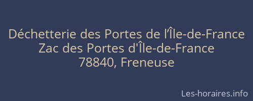 Déchetterie des Portes de l’Île-de-France