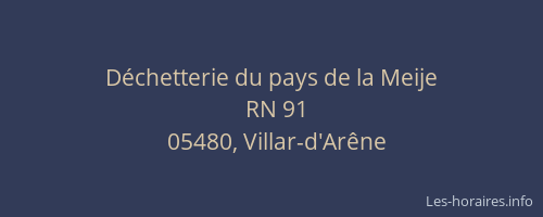 Déchetterie du pays de la Meije