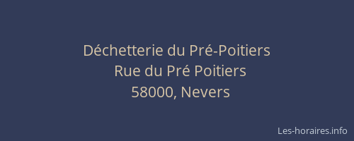 Déchetterie du Pré-Poitiers
