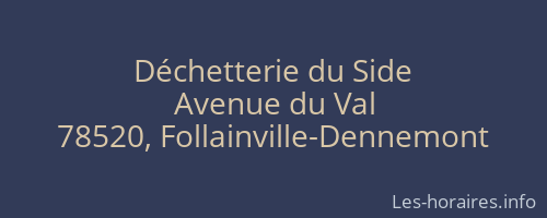 Déchetterie du Side