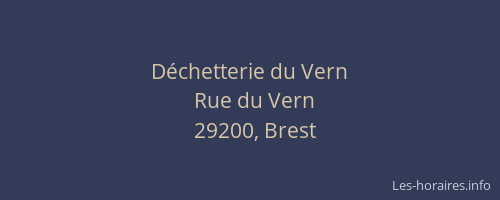 Déchetterie du Vern