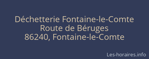 Déchetterie Fontaine-le-Comte