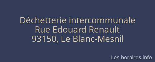 Déchetterie intercommunale