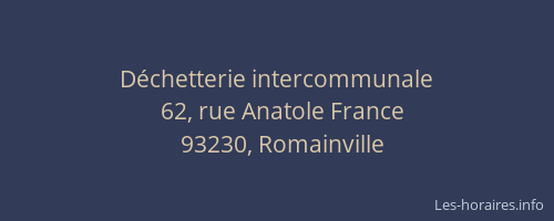Déchetterie intercommunale
