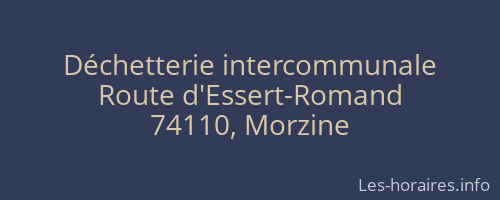Déchetterie intercommunale