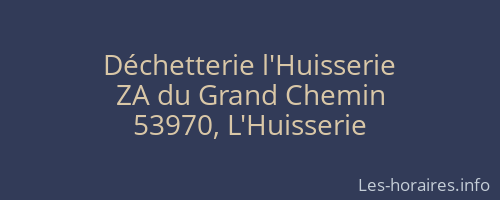 Déchetterie l'Huisserie