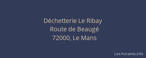 Déchetterie Le Ribay