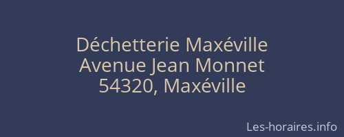 Déchetterie Maxéville