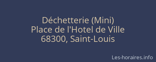 Déchetterie (Mini)