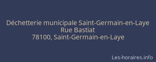 Déchetterie municipale Saint-Germain-en-Laye