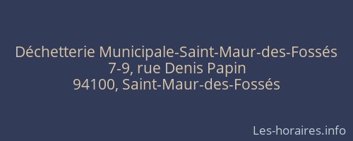 Déchetterie Municipale-Saint-Maur-des-Fossés