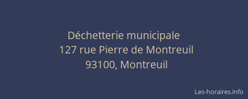 Déchetterie municipale