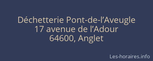 Déchetterie Pont-de-l’Aveugle