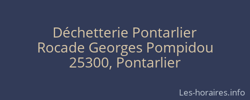 Déchetterie Pontarlier