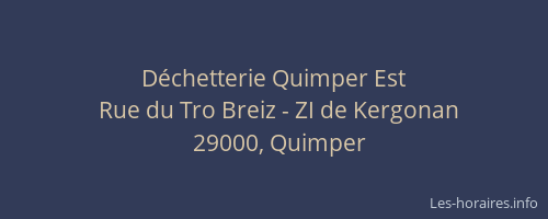 Déchetterie Quimper Est