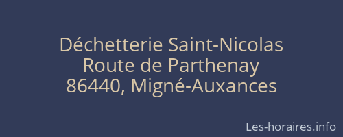 Déchetterie Saint-Nicolas