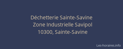 Déchetterie Sainte-Savine
