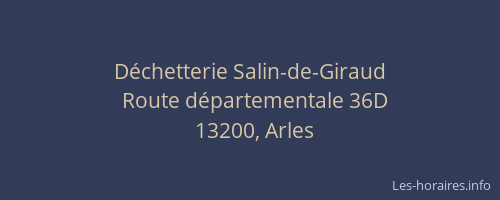 Déchetterie Salin-de-Giraud