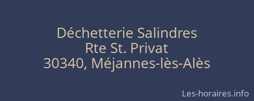 Déchetterie Salindres