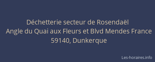 Déchetterie secteur de Rosendaël