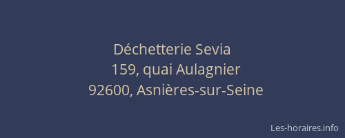 Déchetterie Sevia