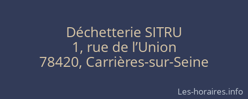 Déchetterie SITRU