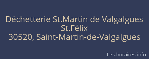 Déchetterie St.Martin de Valgalgues