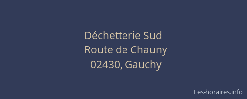 Déchetterie Sud