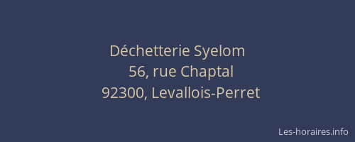 Déchetterie Syelom