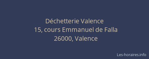Déchetterie Valence