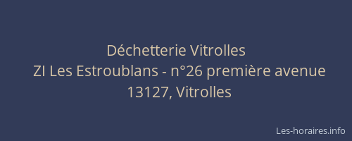 Déchetterie Vitrolles