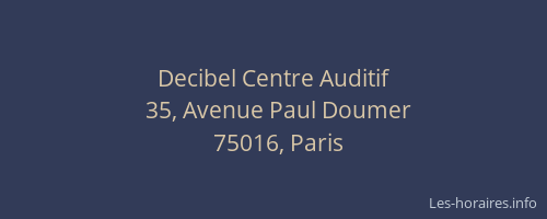 Decibel Centre Auditif