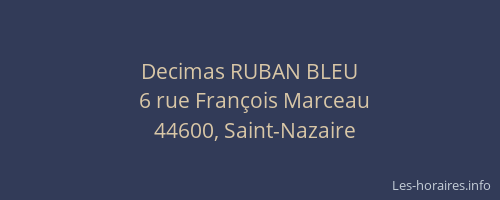 Decimas RUBAN BLEU