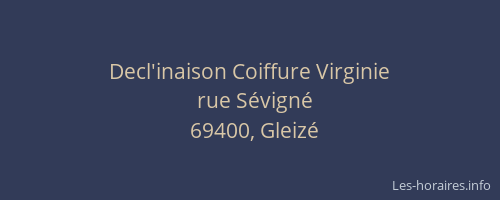 Decl'inaison Coiffure Virginie