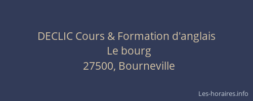 DECLIC Cours & Formation d'anglais