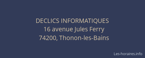 DECLICS INFORMATIQUES
