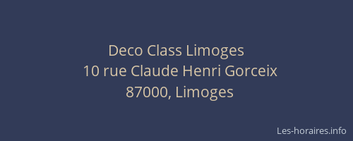 Deco Class Limoges