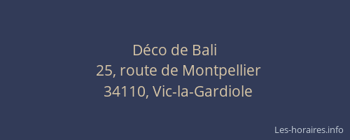 Déco de Bali