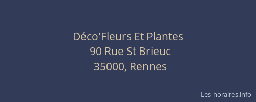 Déco'Fleurs Et Plantes
