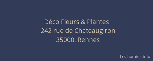Déco'Fleurs & Plantes