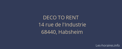 DECO TO RENT